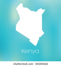 A Map of the country of Kenya