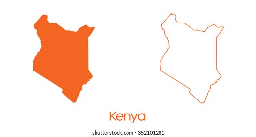A Map of the country of Kenya