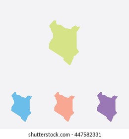 A Map of the country of Kenya