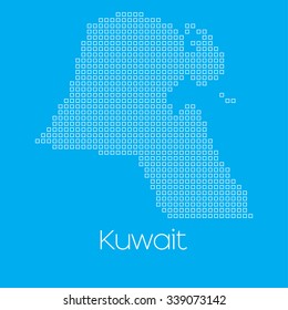 A Map of the country of Kuwait