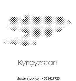 A Map of the country of Kygyzstan