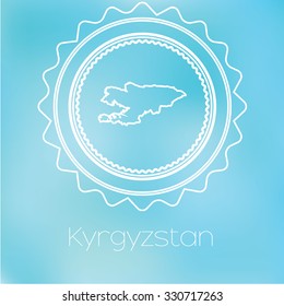 A Map of the country of Kyrgyzstan
