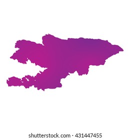 A Map of the country of Kyrgyzstan