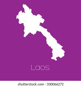 A Map of the country of Laos