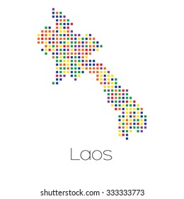 A Map of the country of Laos