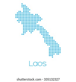 A Map of the country of Laos