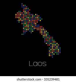A Map of the country of Laos