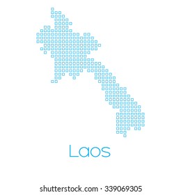 A Map of the country of Laos