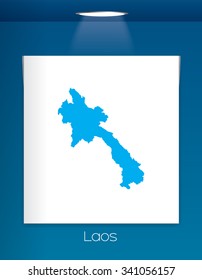 A Map of the country of Laos