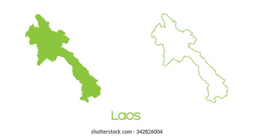 A Map of the country of Laos