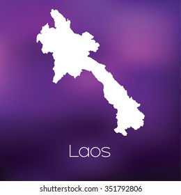 A Map of the country of Laos