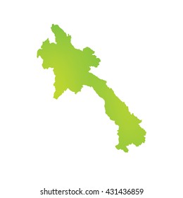 A Map of the country of Laos
