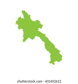 A Map of the country of Laos