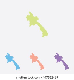 A Map of the country of Laos