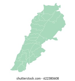 Map country Lebanon