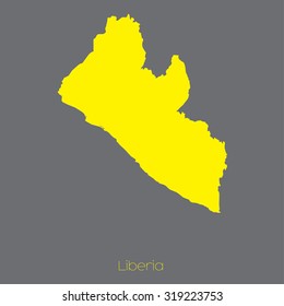 A Map of the country of Liberia