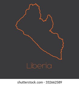 A Map of the country of Liberia