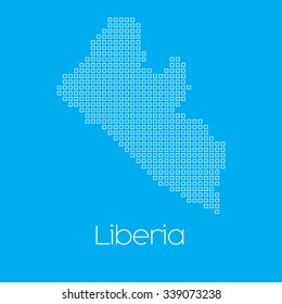 A Map of the country of Liberia