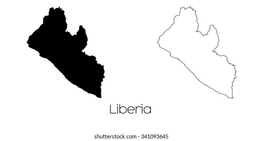 A Map of the country of Liberia