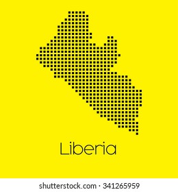 A Map of the country of Liberia