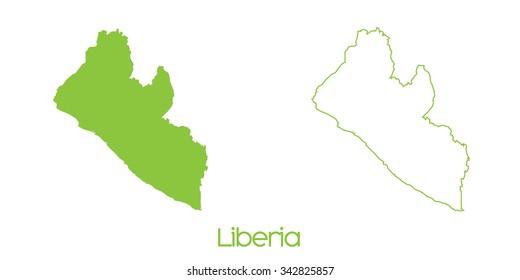 A Map of the country of Liberia