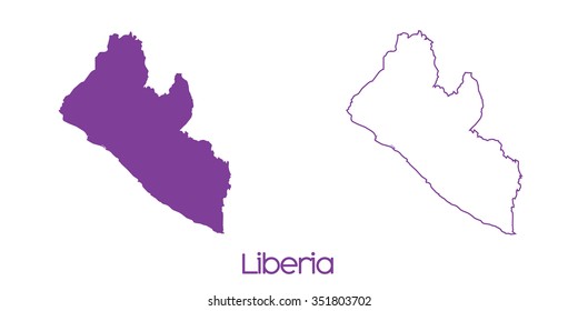 A Map of the country of Liberia