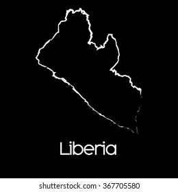 A Map of the country of Liberia