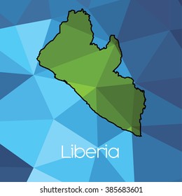 A Map of the country of Liberia