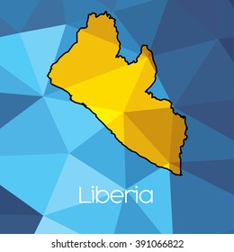 A Map of the country of Liberia