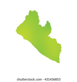 A Map of the country of Liberia