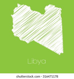 A Map of the country of Libya