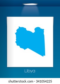 A Map of the country of Libya