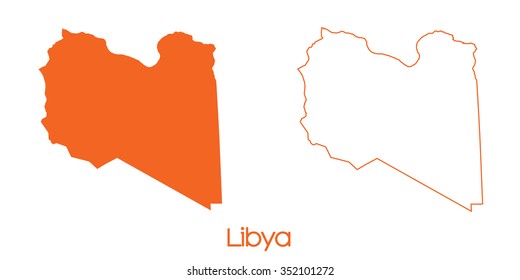 A Map of the country of Libya