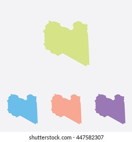 A Map of the country of Libya