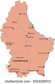 map country luxembourg