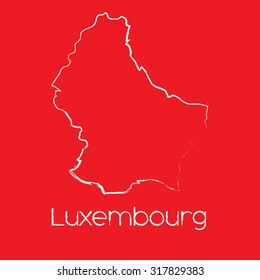 A Map of the country of Luxembourg