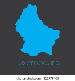 A Map of the country of Luxembourg