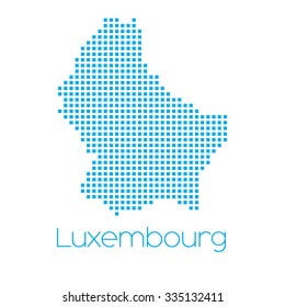 A Map of the country of Luxembourg