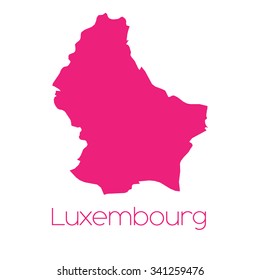 A Map of the country of Luxembourg