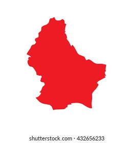 A Map of the country of Luxembourg