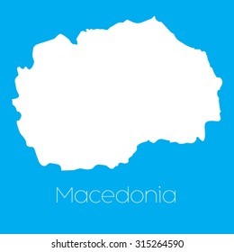 A Map of the country of Macedonia