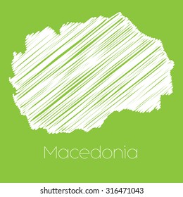 A Map of the country of Macedonia