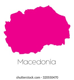 A Map of the country of Macedonia