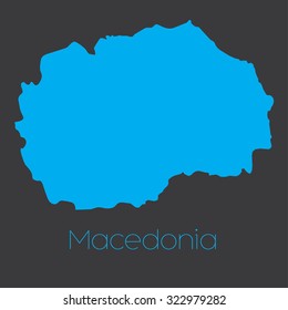 A Map of the country of Macedonia