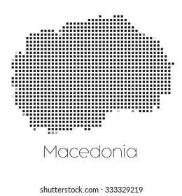A Map of the country of Macedonia