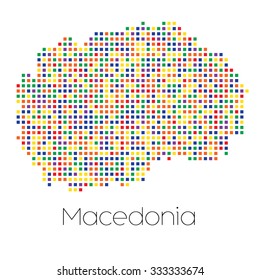 A Map of the country of Macedonia