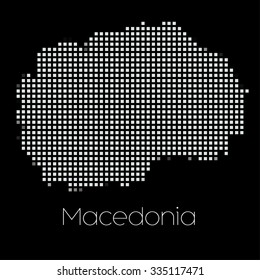 A Map of the country of Macedonia