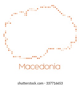 A Map of the country of Macedonia