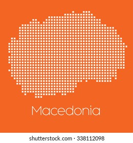 A Map of the country of Macedonia
