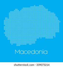 A Map of the country of Macedonia